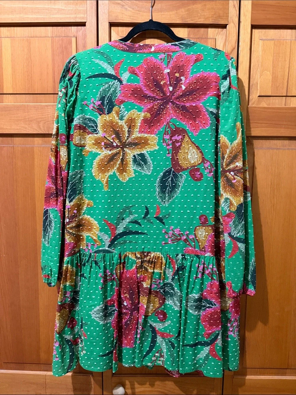 Farm Rio Jimena Green Tunic Dress - Picture 5 of 6